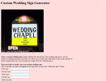 Tablet Screenshot of customweddingsign.com